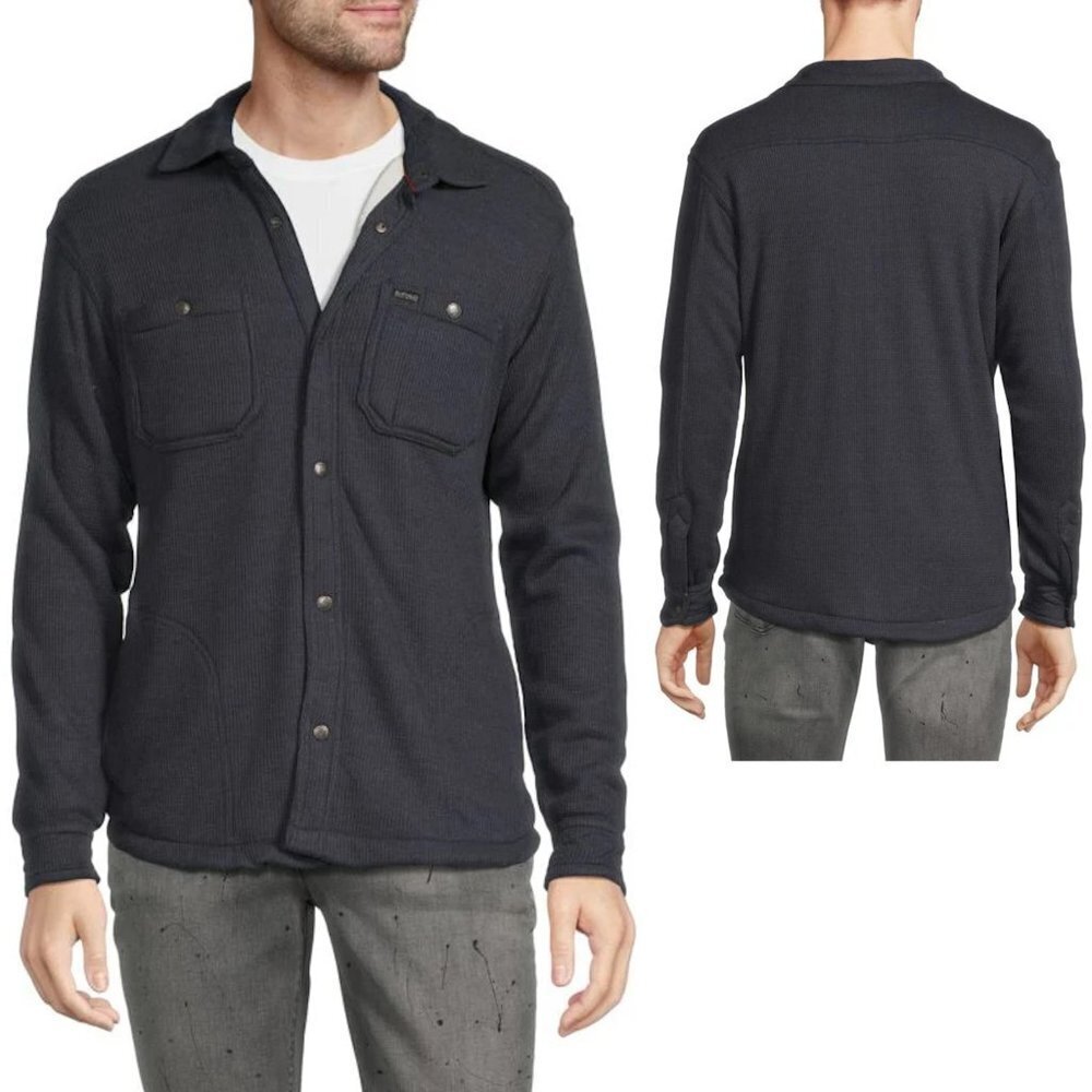 NWT New $109 BUFFALO DAVID BITTON Waffle Knit Shirt Jacket Size L